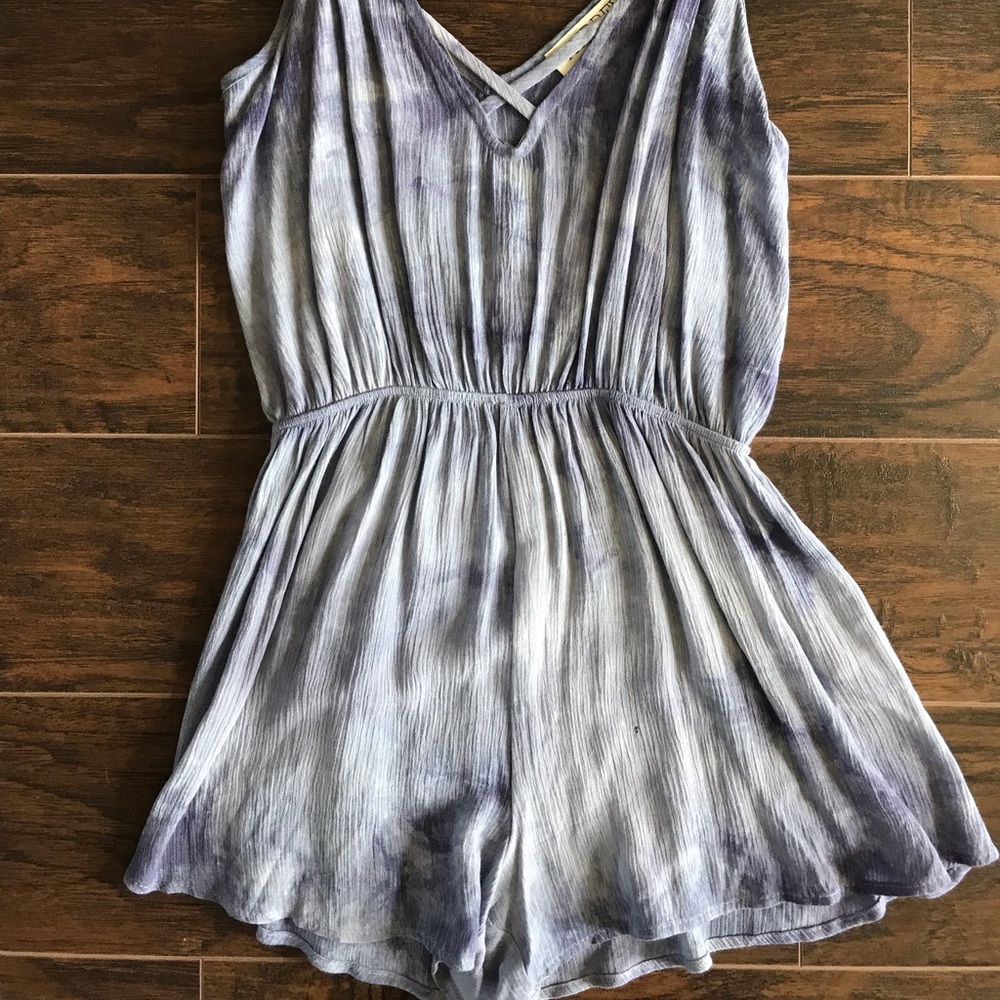 Light purple and white romper